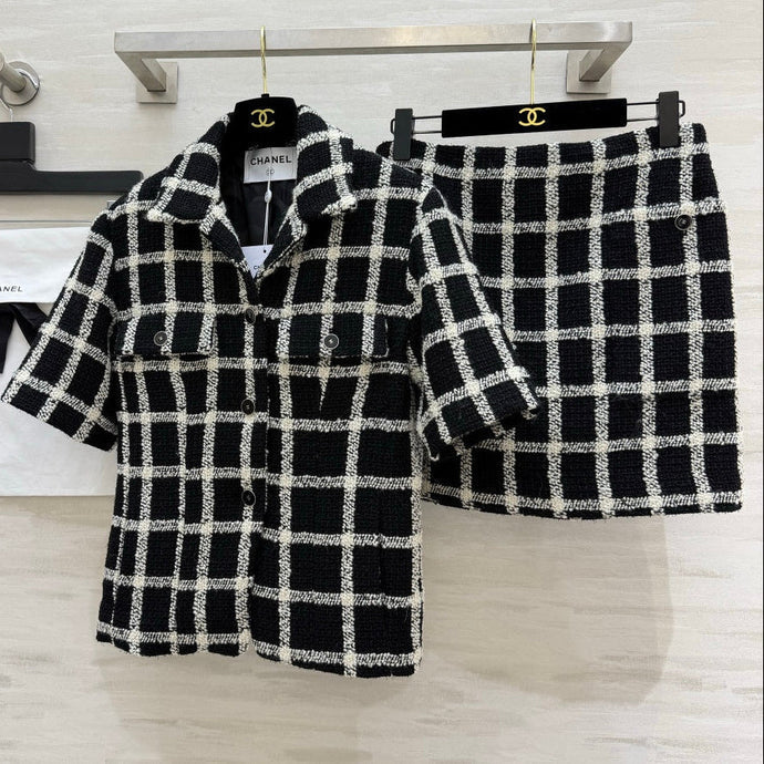 Chanel 2026 Set Black White Tweed Fabric 322315