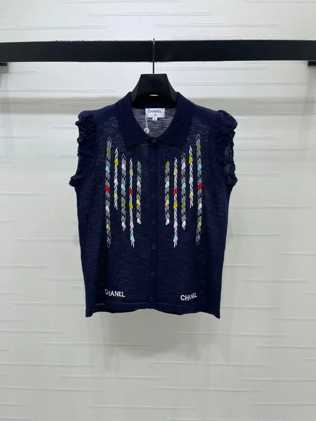 Chanel 2026 Ruffled Knitted Vest Viscose 397427