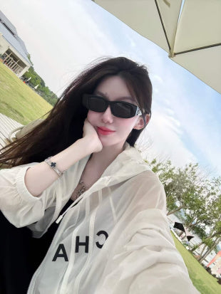 CC 26s Hooded Sunscreen Jacket White Nylon 398846