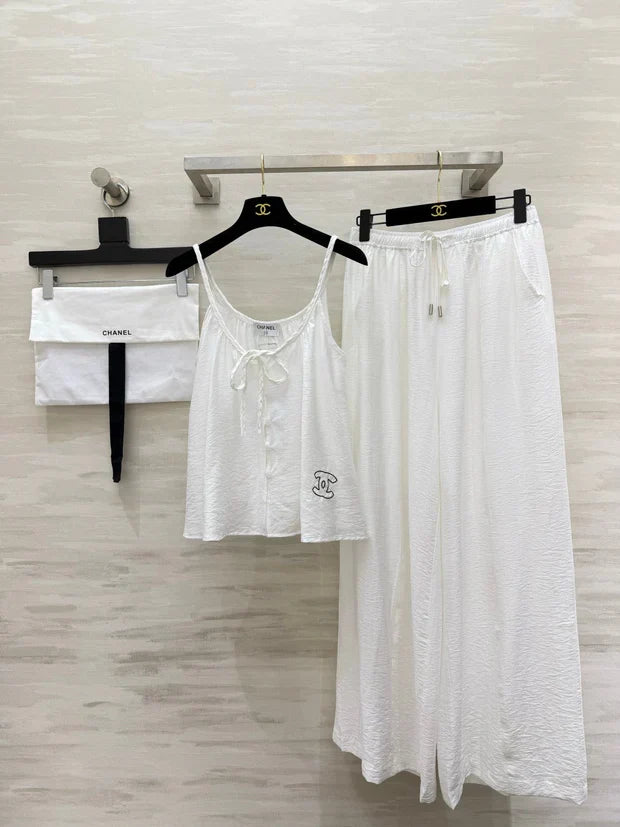 Chanel 2026 Long Pants and Tank Top Set Cotton 402473