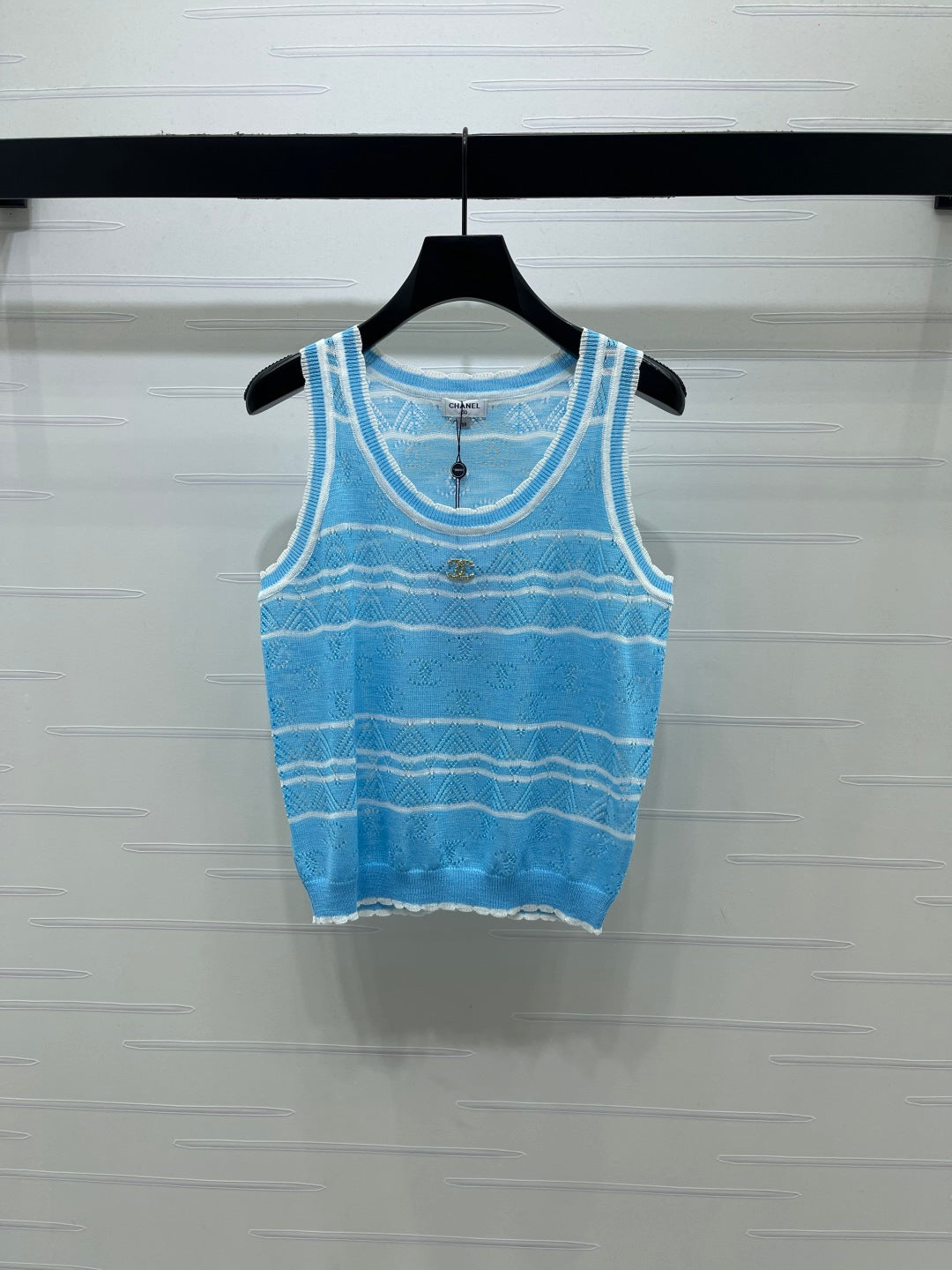 CC Openwork Knit Tank Top Tencel 406475