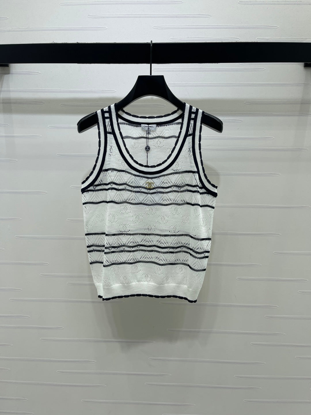 CC Openwork Knit Tank Top Tencel 406475