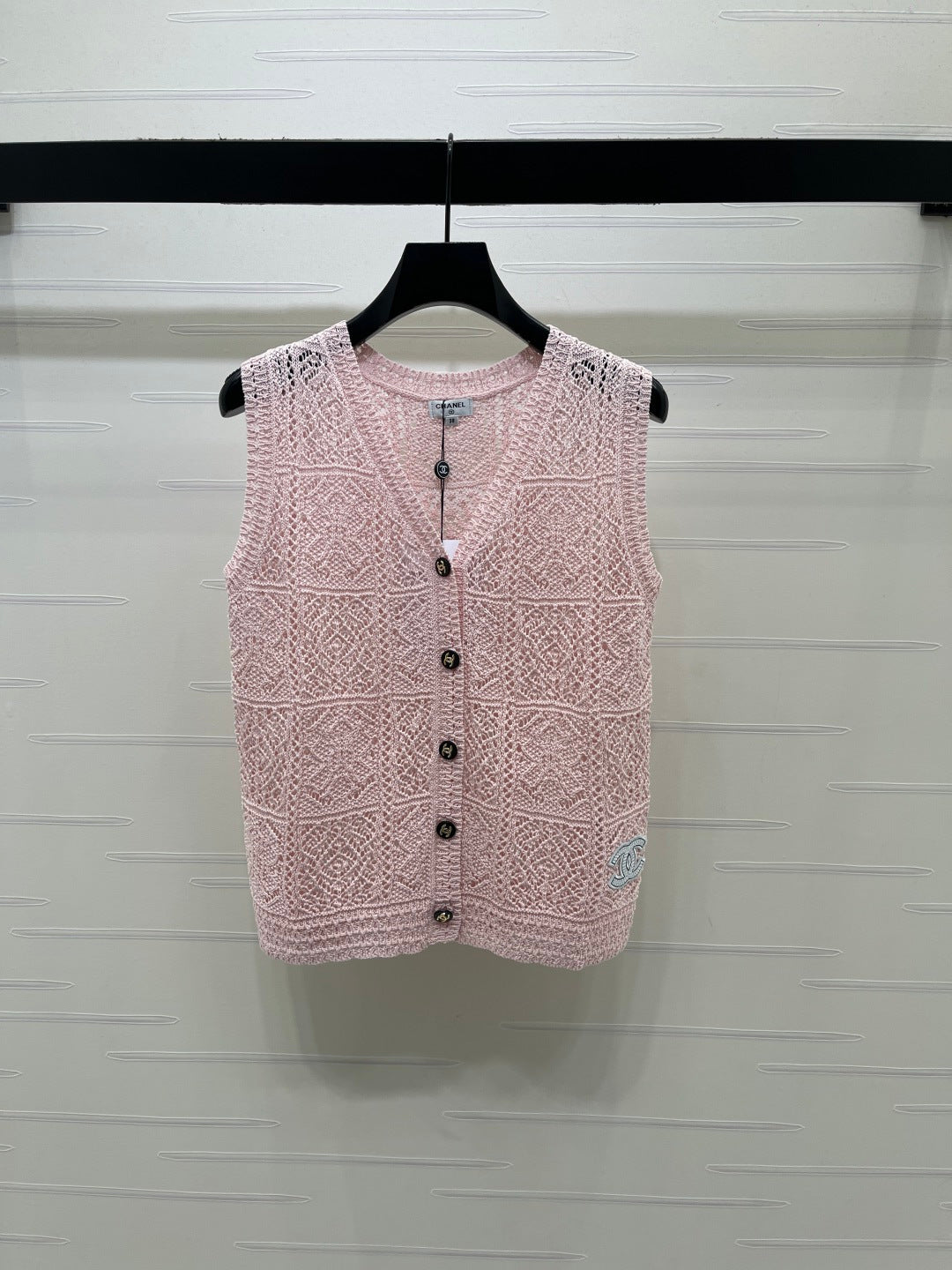 CC Openwork Knit Sleeveless Vest Tencel 406444