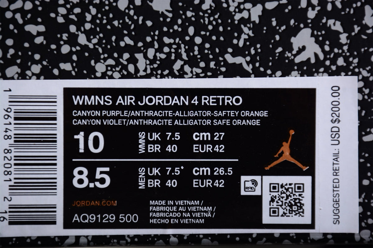 AJ 4 Canyon Purple