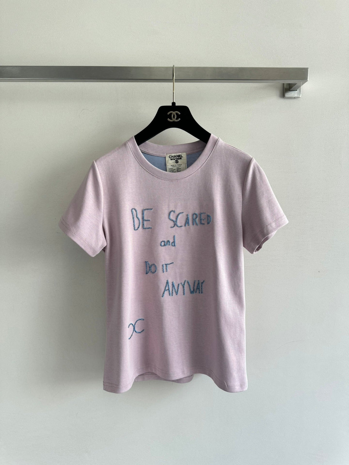 CC 26SS Beaded Short-Sleeve T-Shirt in Cotton