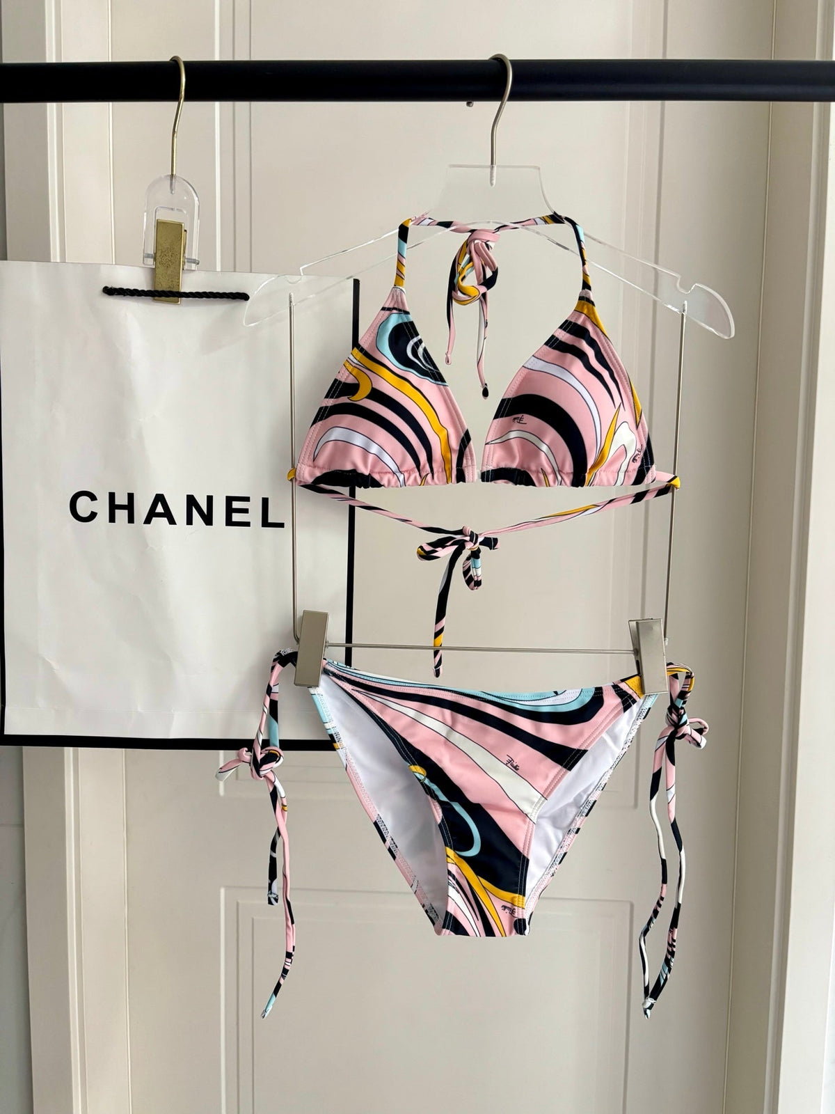 Pucci Printed Two-Piece Bikini Multicolor Cotton Blend 155431