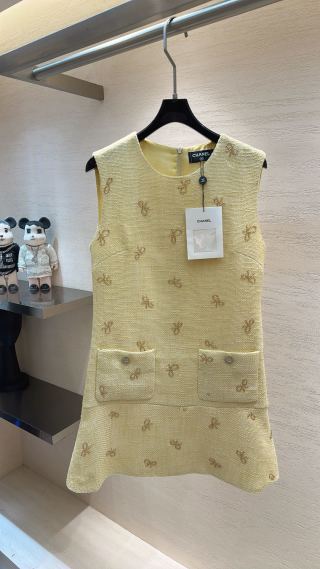 CC Hand-embroidered Beaded Dress in Tweed