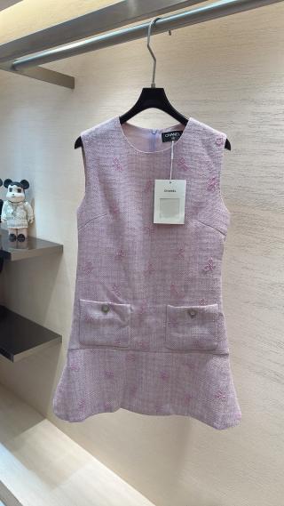 CC Hand-embroidered Beaded Dress in Tweed
