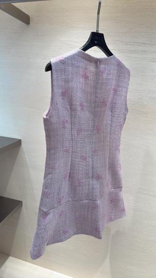 CC Hand-embroidered Beaded Dress in Tweed