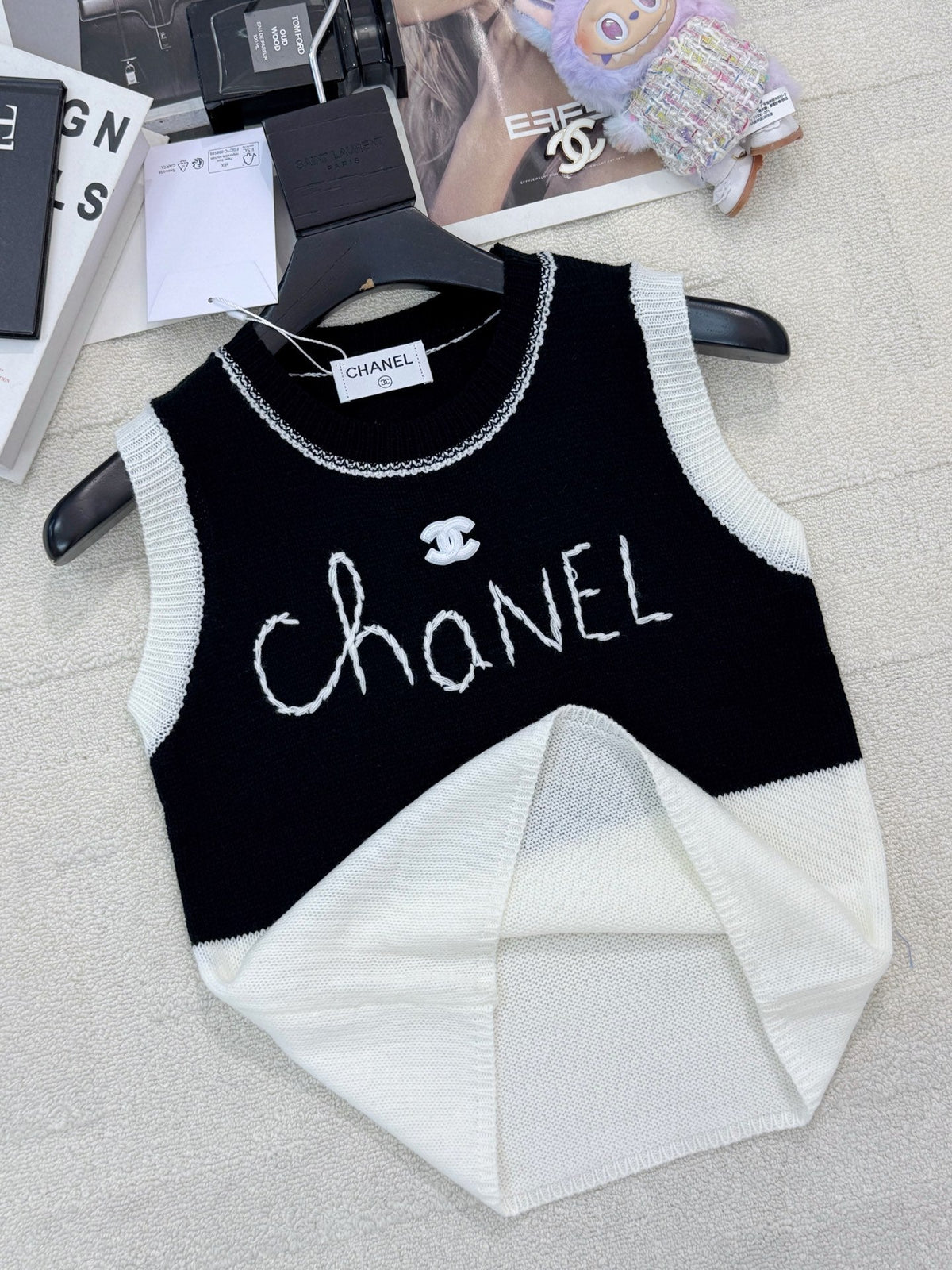 CC 26 Color-Blocked Vest in Tencel 386921