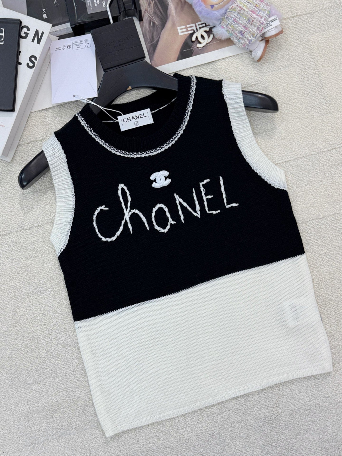 CC 26 Color-Blocked Vest in Tencel 386921