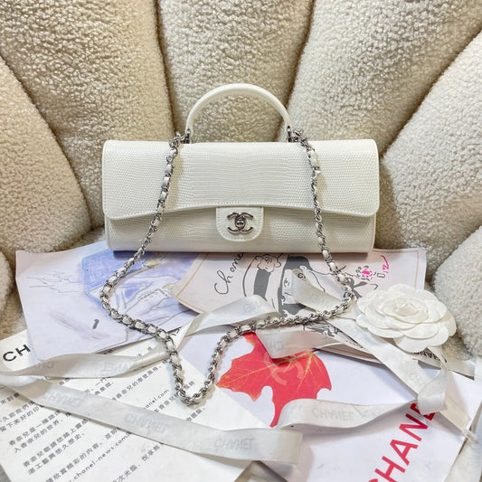 Chanel 2026 Lizard-Embossed Top Handle Bag 25cm Leather