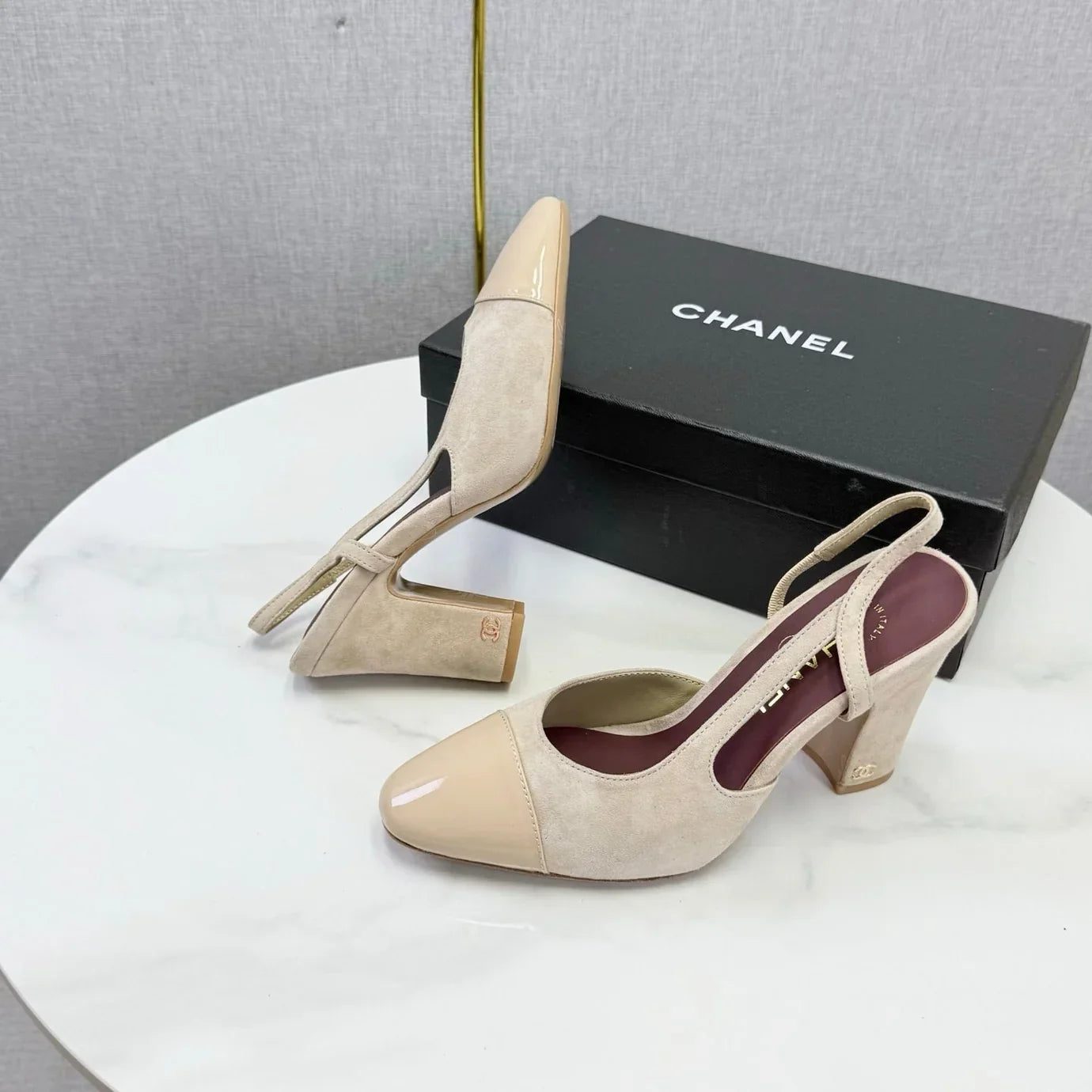 Chanel 2026 Slingback 8cm Suede Leather 03