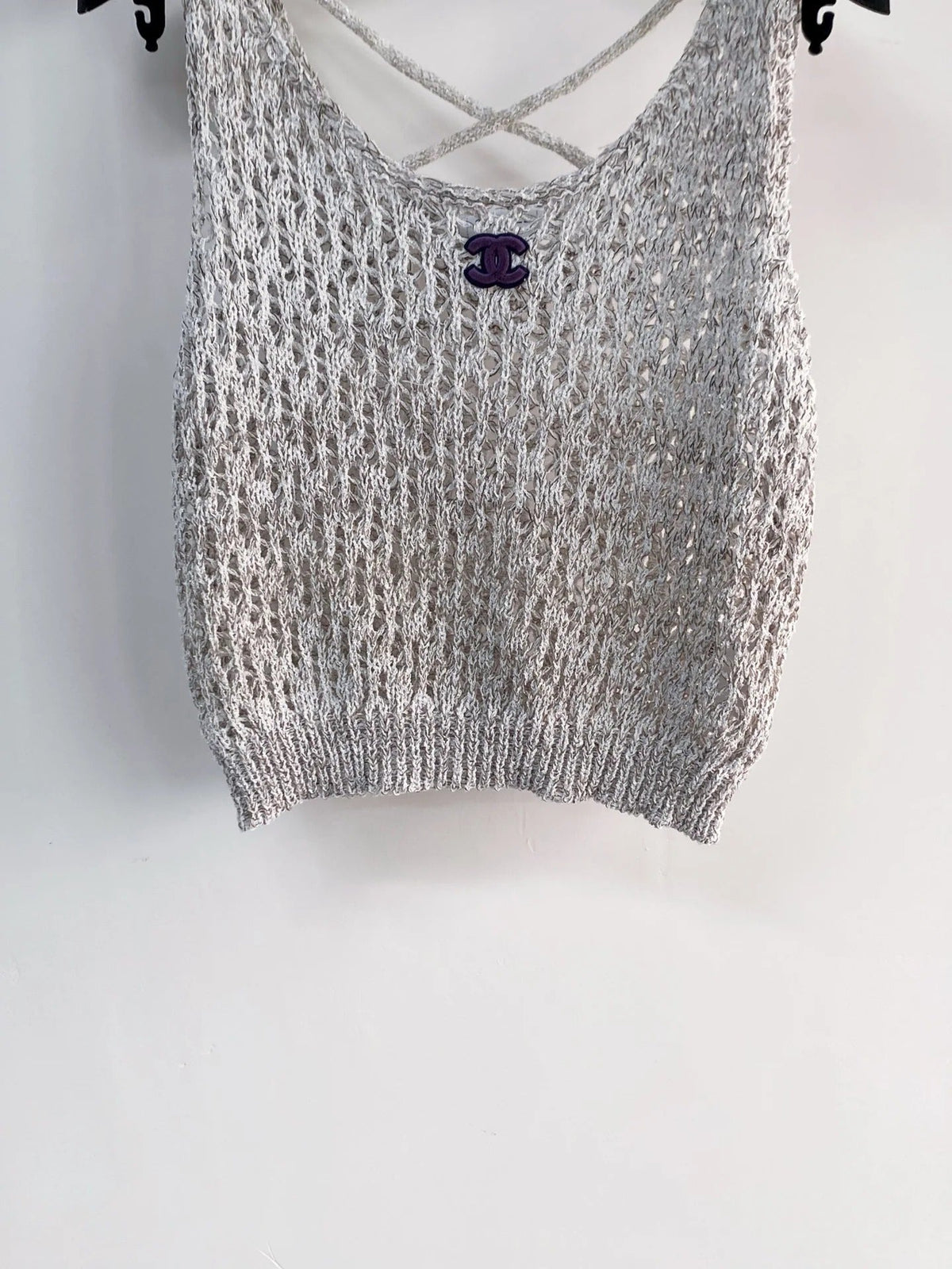 Chanel 2026 Vest Pink and Gray Wool Cashmere 166789