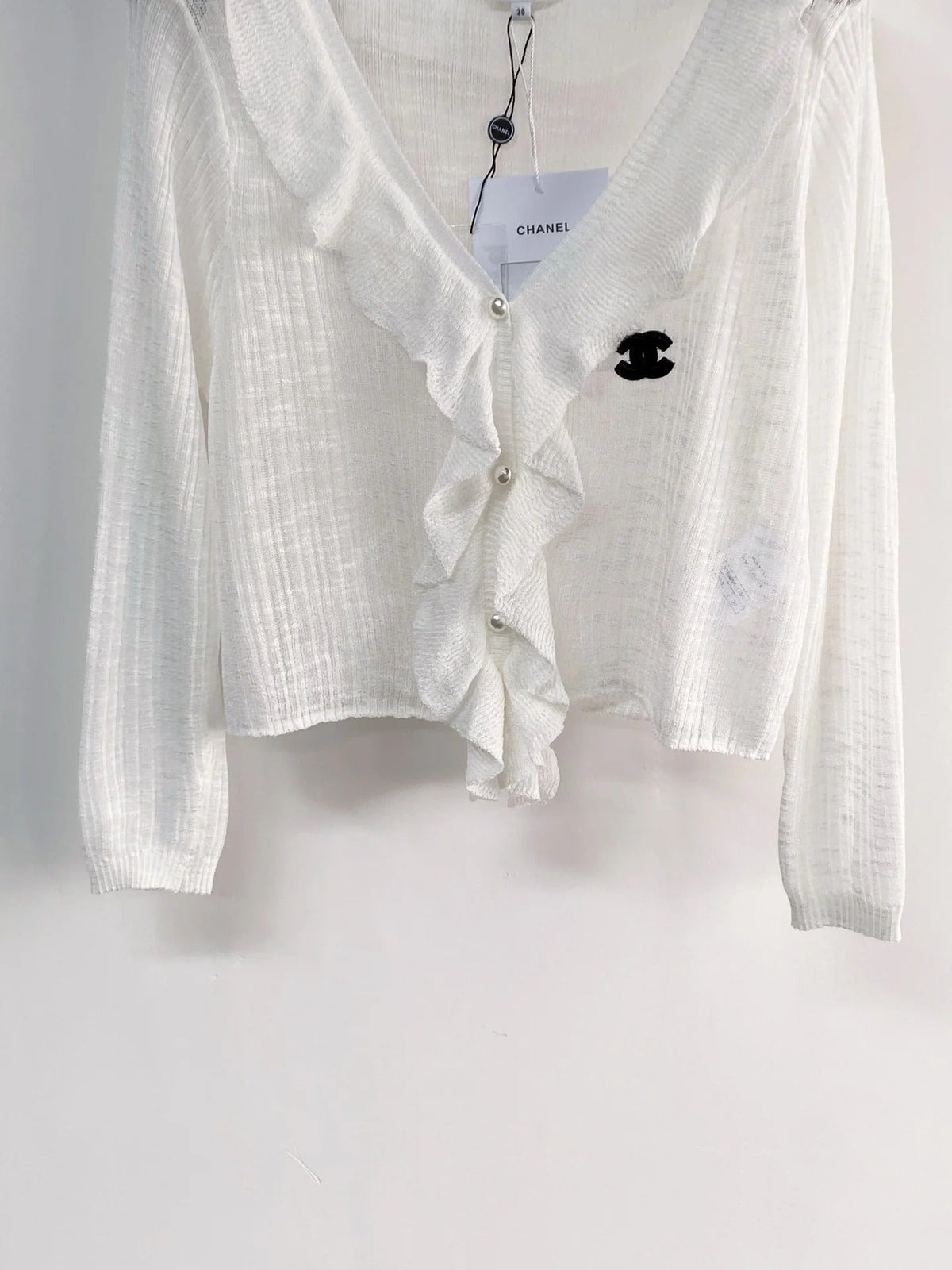 Chanel 2026 Cardigan White Cotton Polyamide 166815
