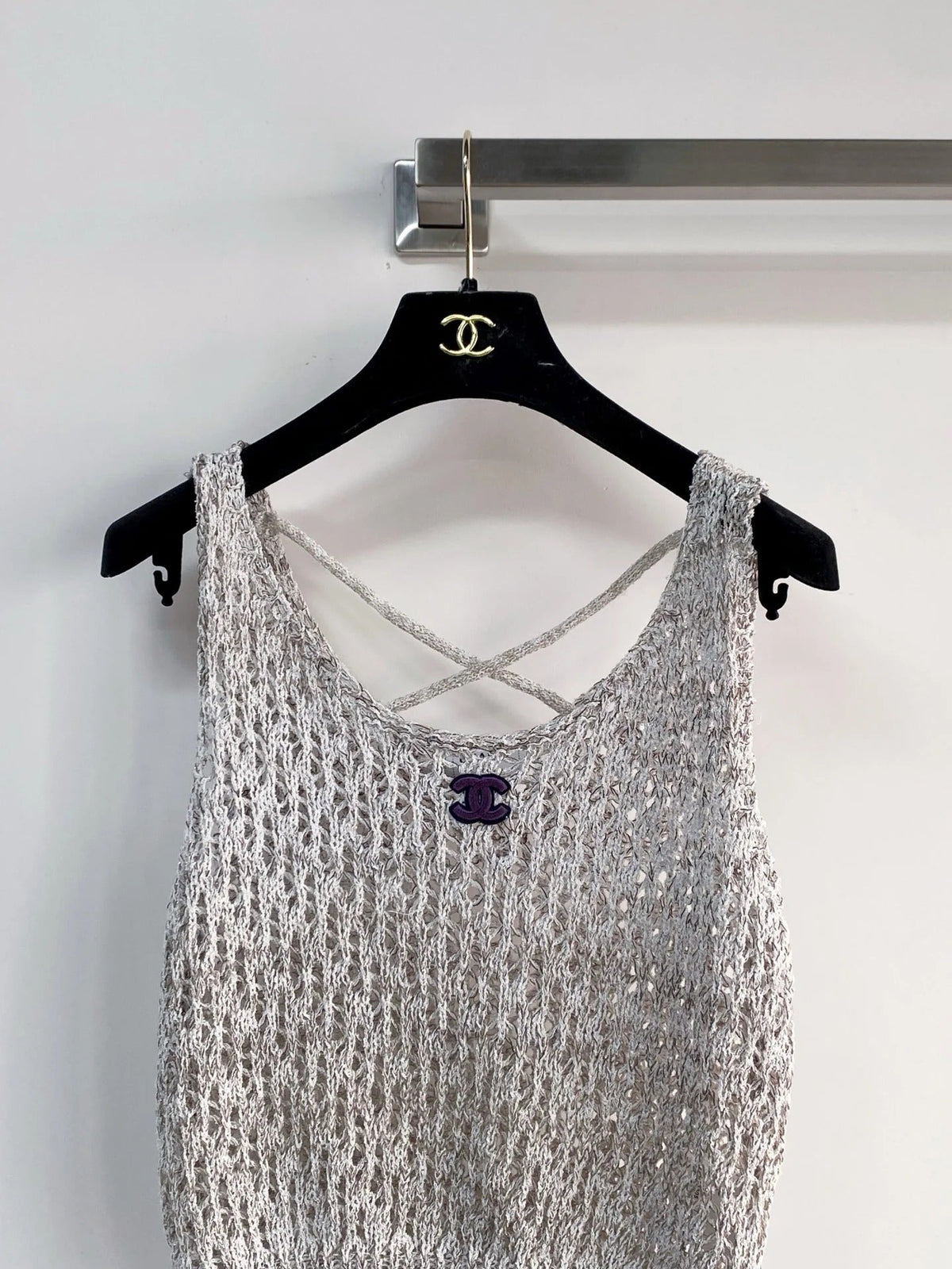 Chanel 2026 Vest Pink and Gray Wool Cashmere 166789