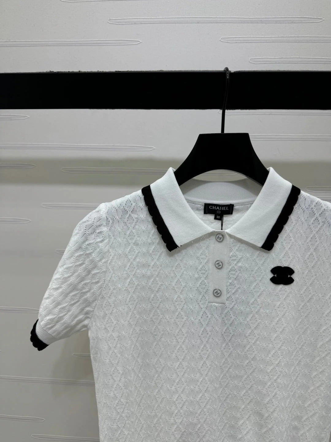 Chanel 2026 Preppy Style Knitted Polo Shirt Cotton 380688