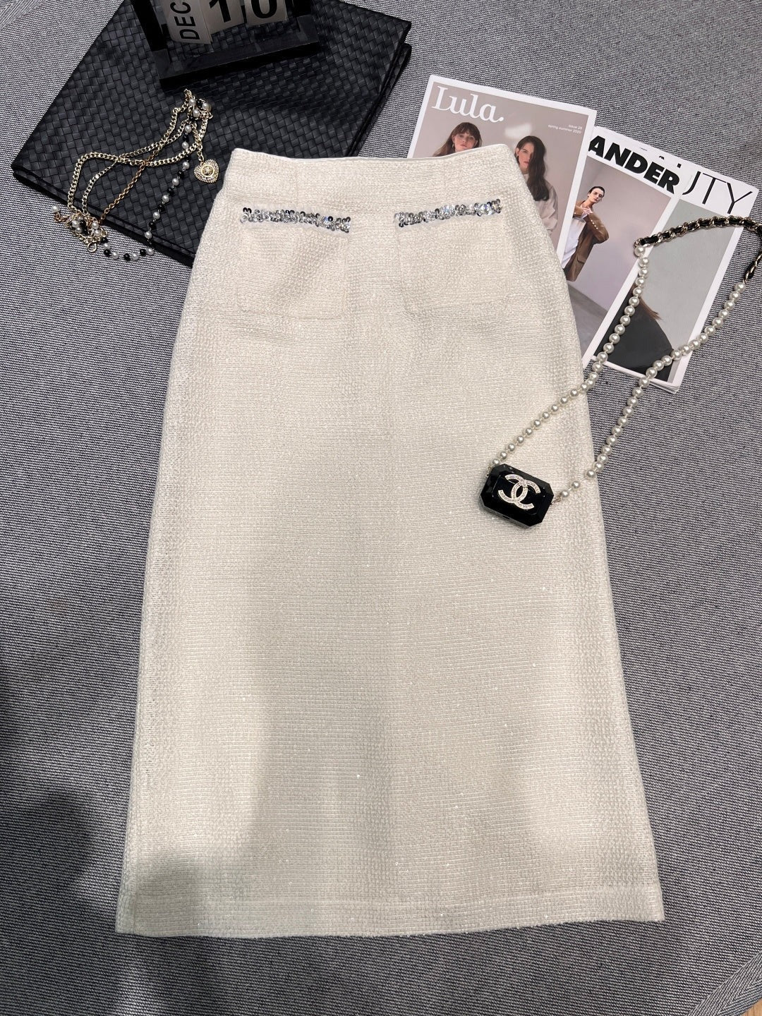 Chanel 2026 Sequined Suit Cream Wool Acrylic 210592