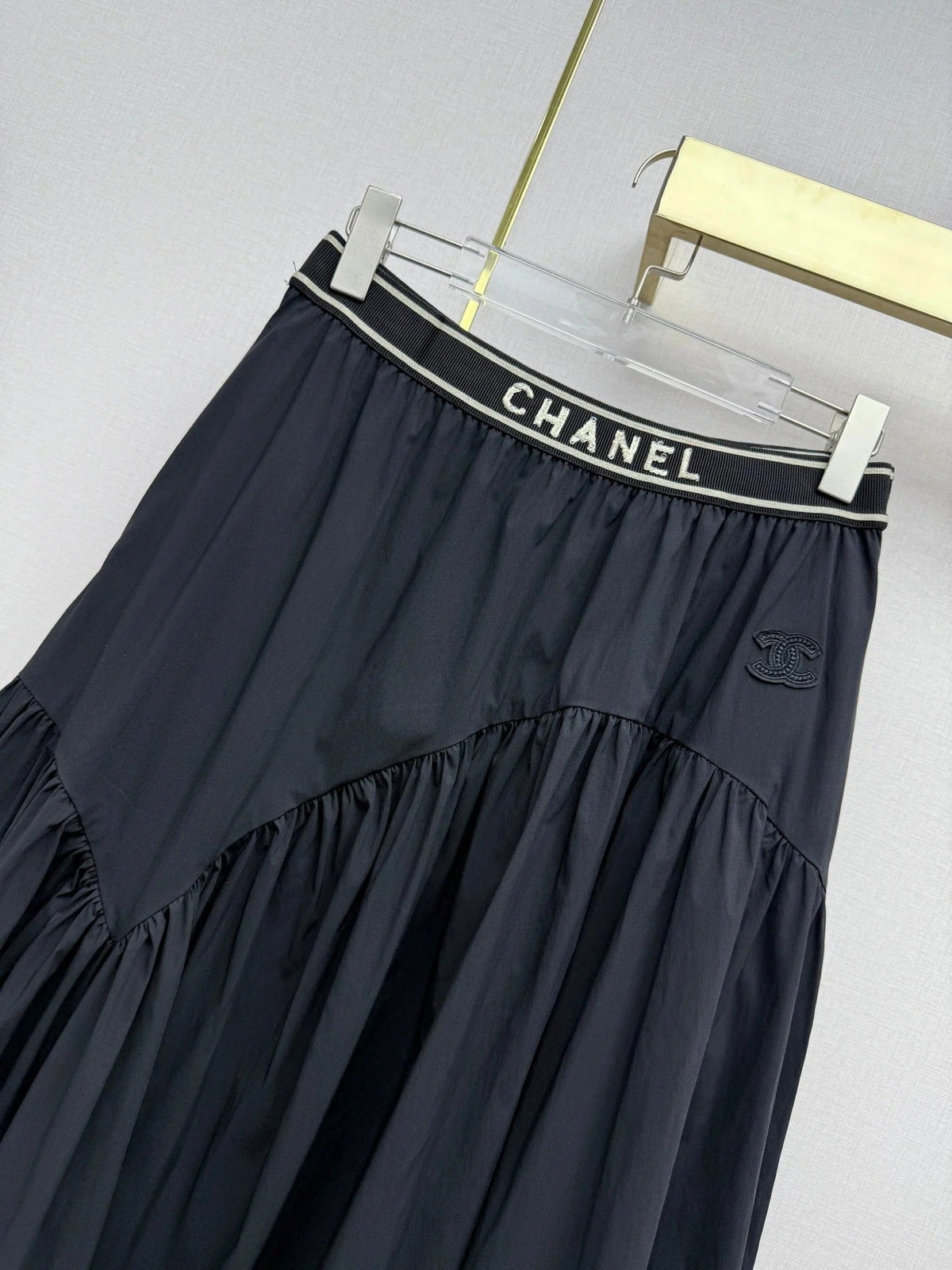 Chanel 2026 Elastic Waistband With Brand Midi Skirt Cotton 367700