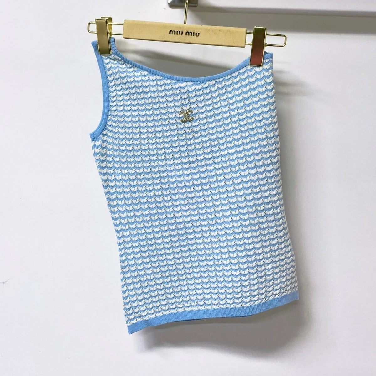 Chanel 26 Vest Blue in Wool 278139