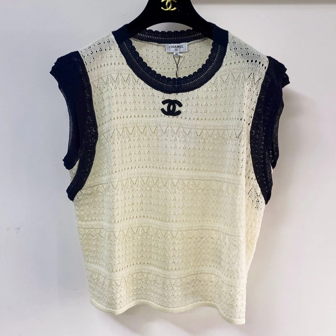 Chanel Vest Cream in Cotton 273028
