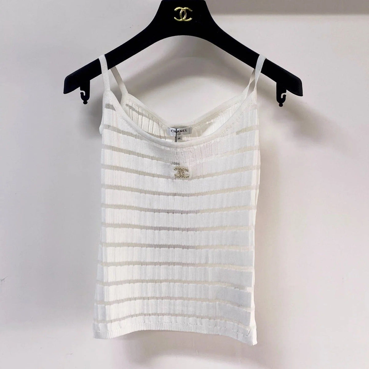 Chanel Vest White in Polyester 273023