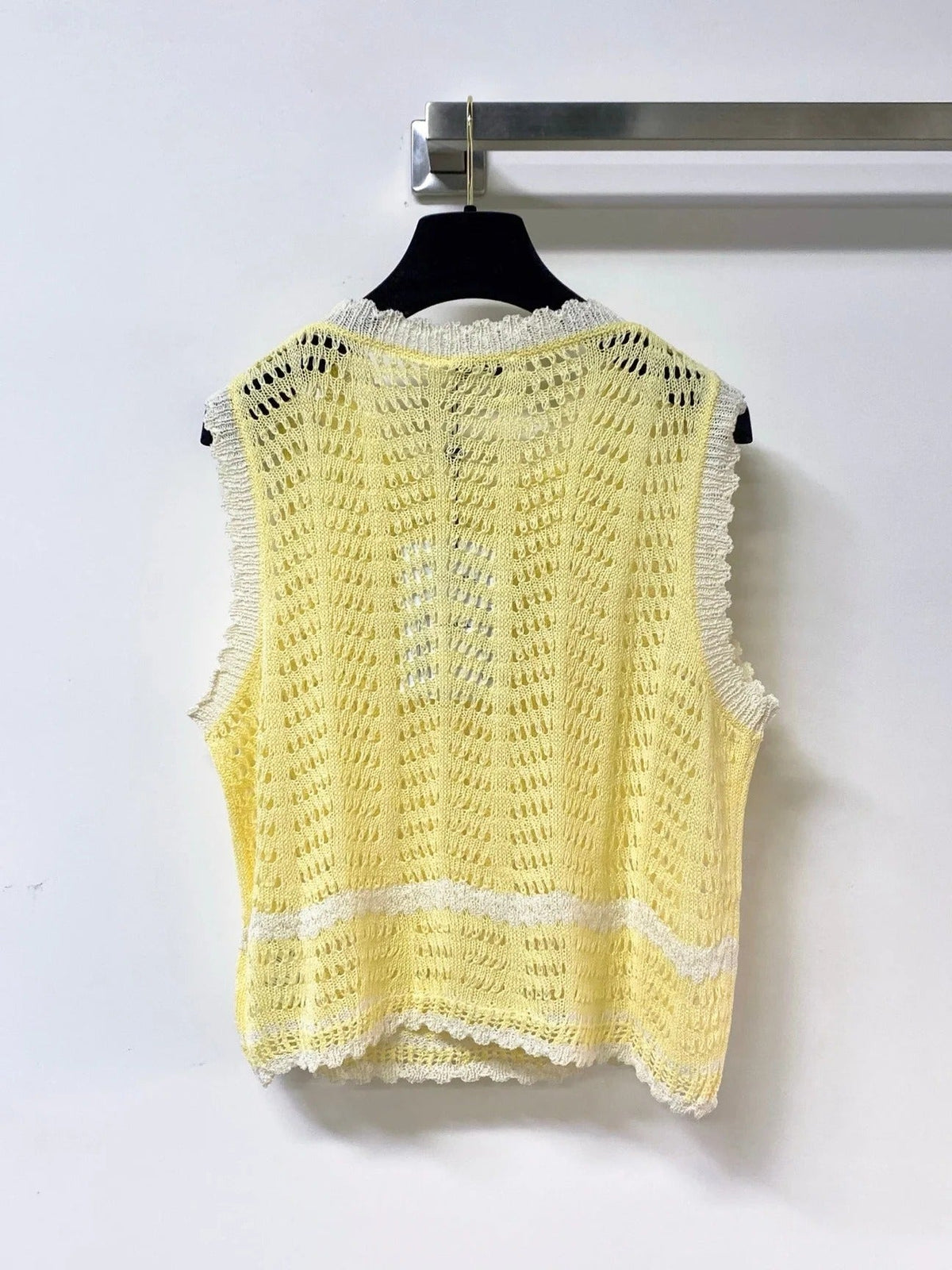 Chanel Vest Yellow in Nitrile Cotton 278195