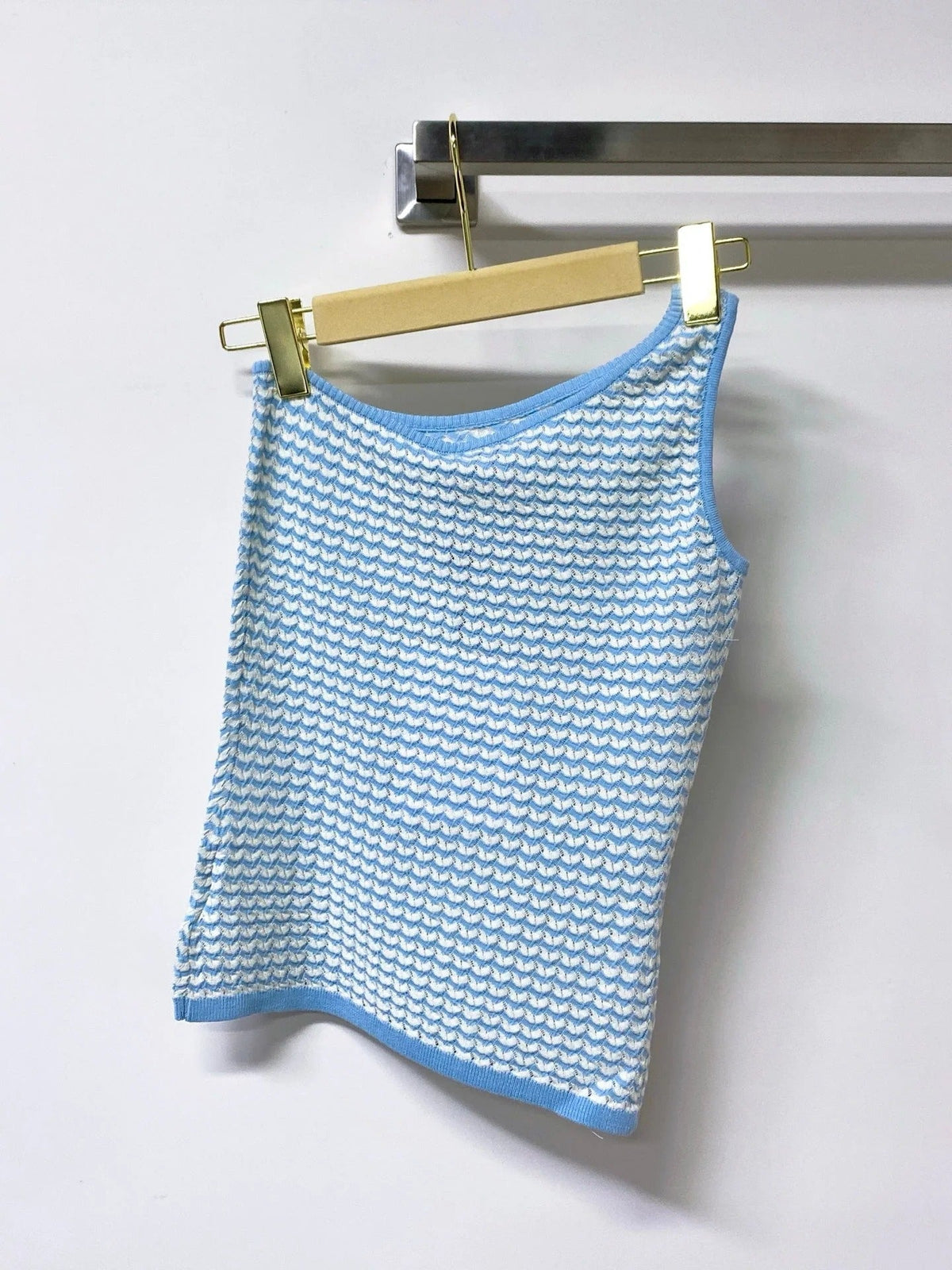 Chanel 26 Vest Blue in Wool 278139