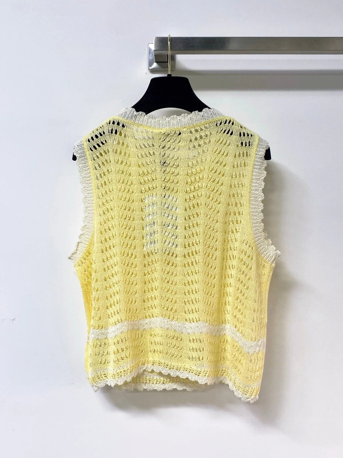 Chanel Vest Yellow in Nitrile Cotton 278195