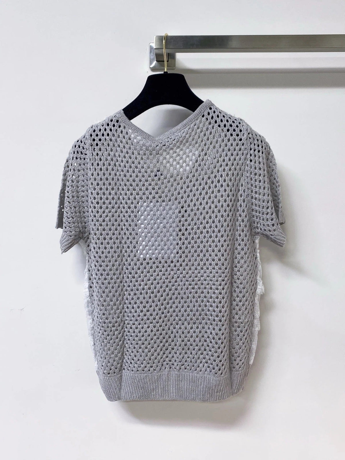 Chanel Short-Sleeve T-Shirt Gray in Wool 305816