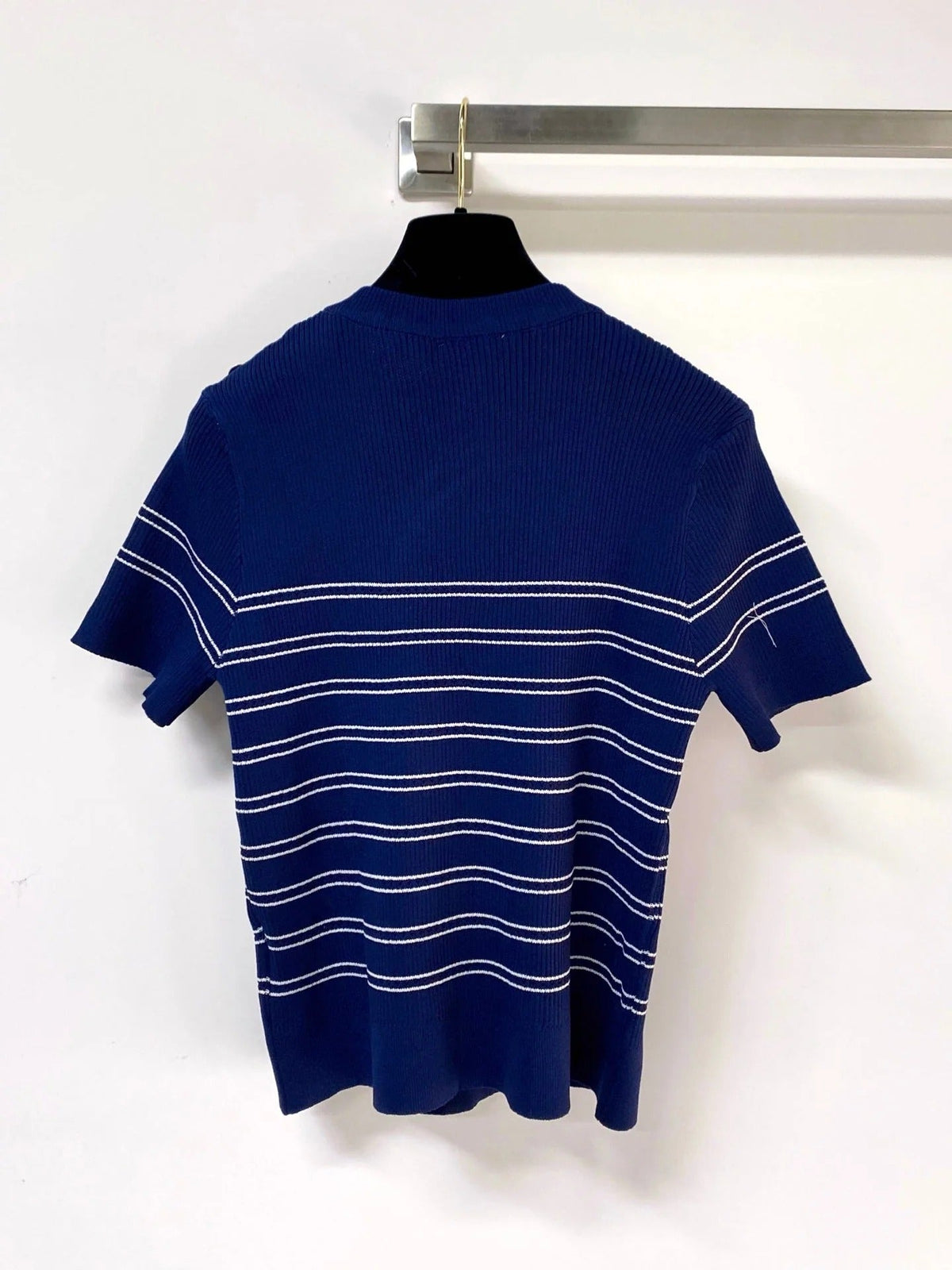 Chanel Short-Sleeve T-Shirt Navy Blue in Wool 287134