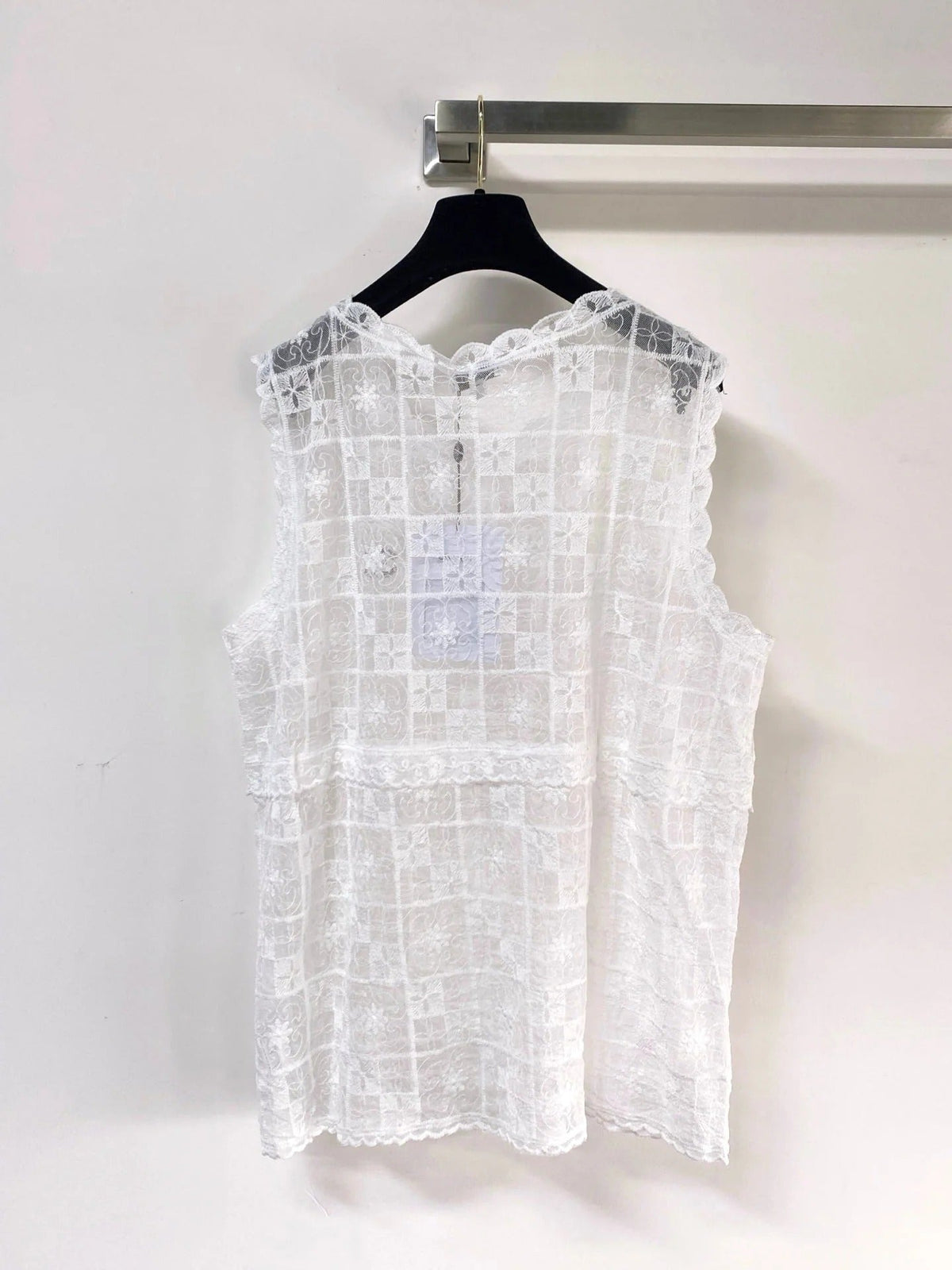 Chanel Vest White in Nitrile Cotton 287128