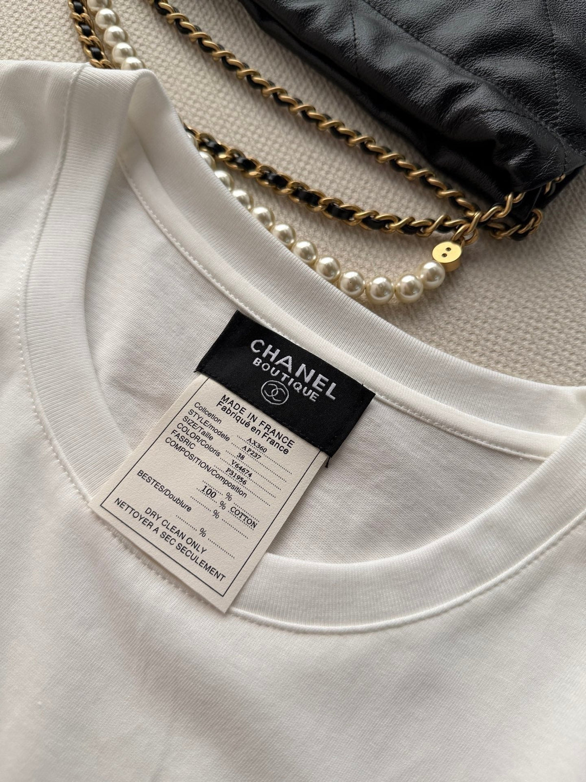 Chanel T-shirt White in Cotton 306183