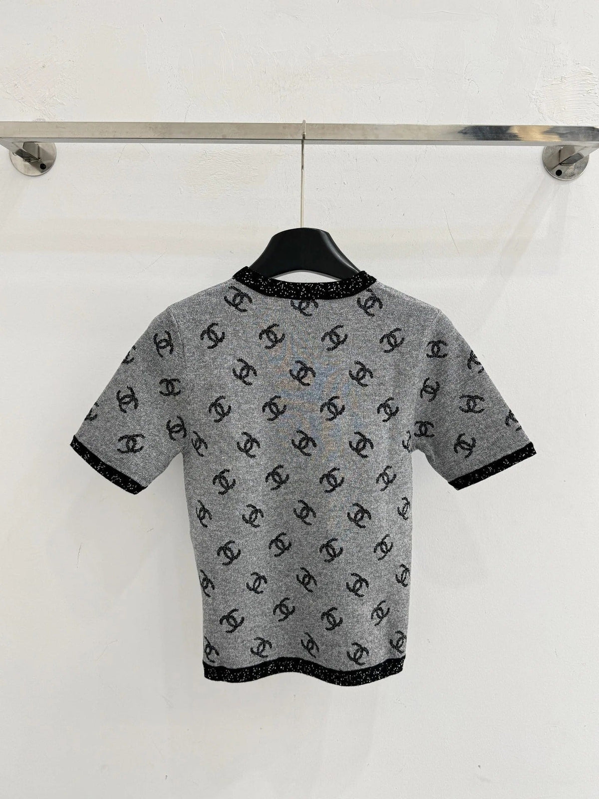 Chanel 26 Grey Knit Top Gray in Viscose 327141