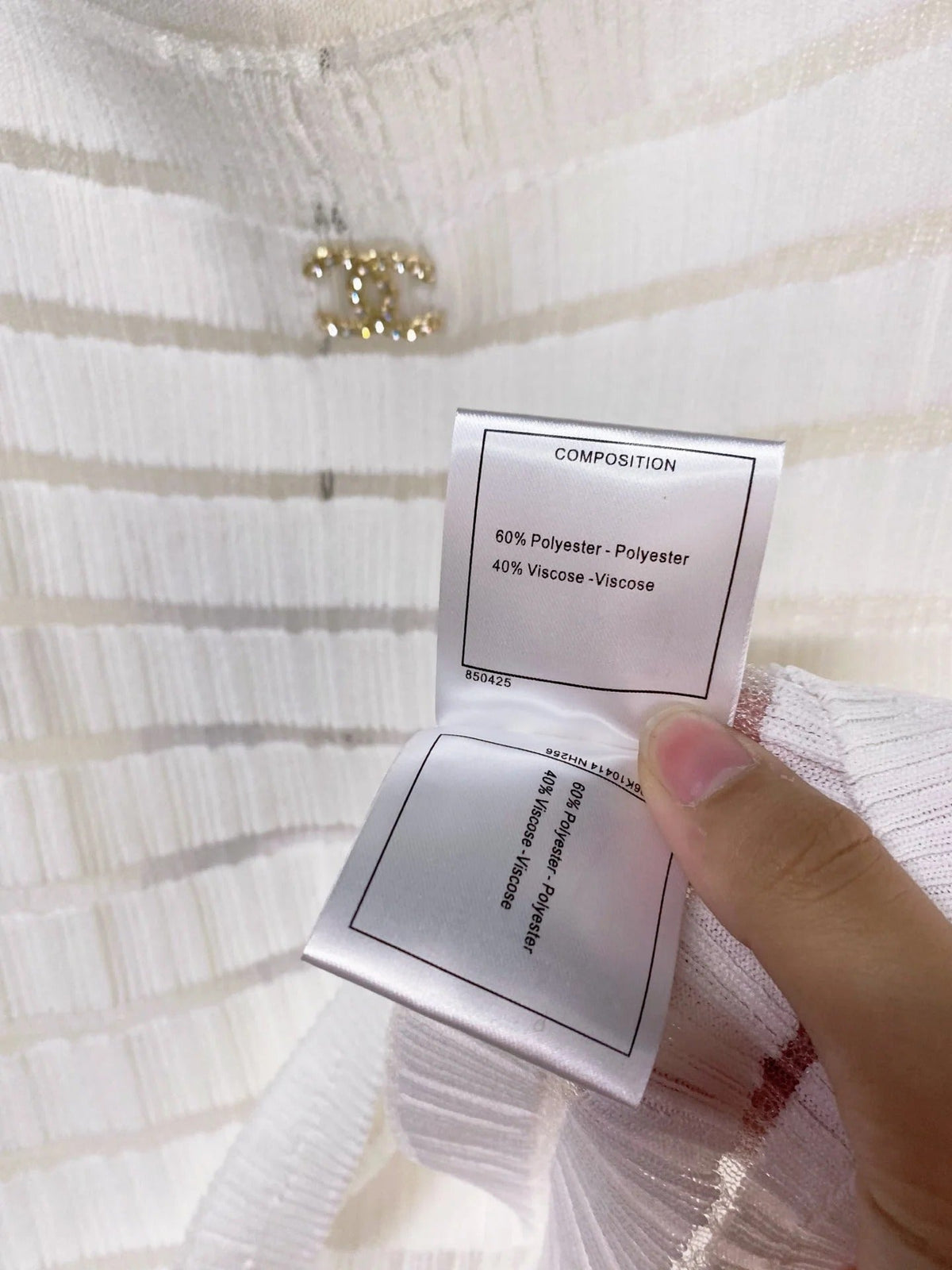 Chanel Vest White in Polyester 273023