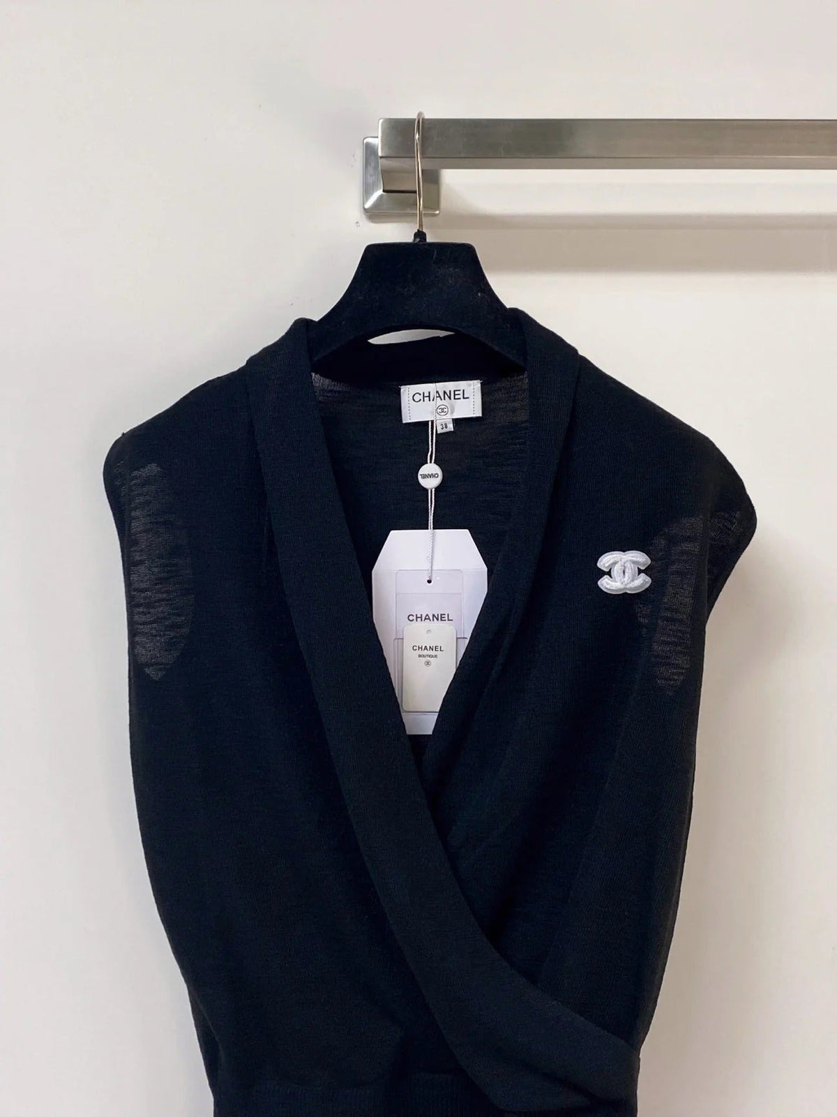 Chanel Vest Black in Wool 283154