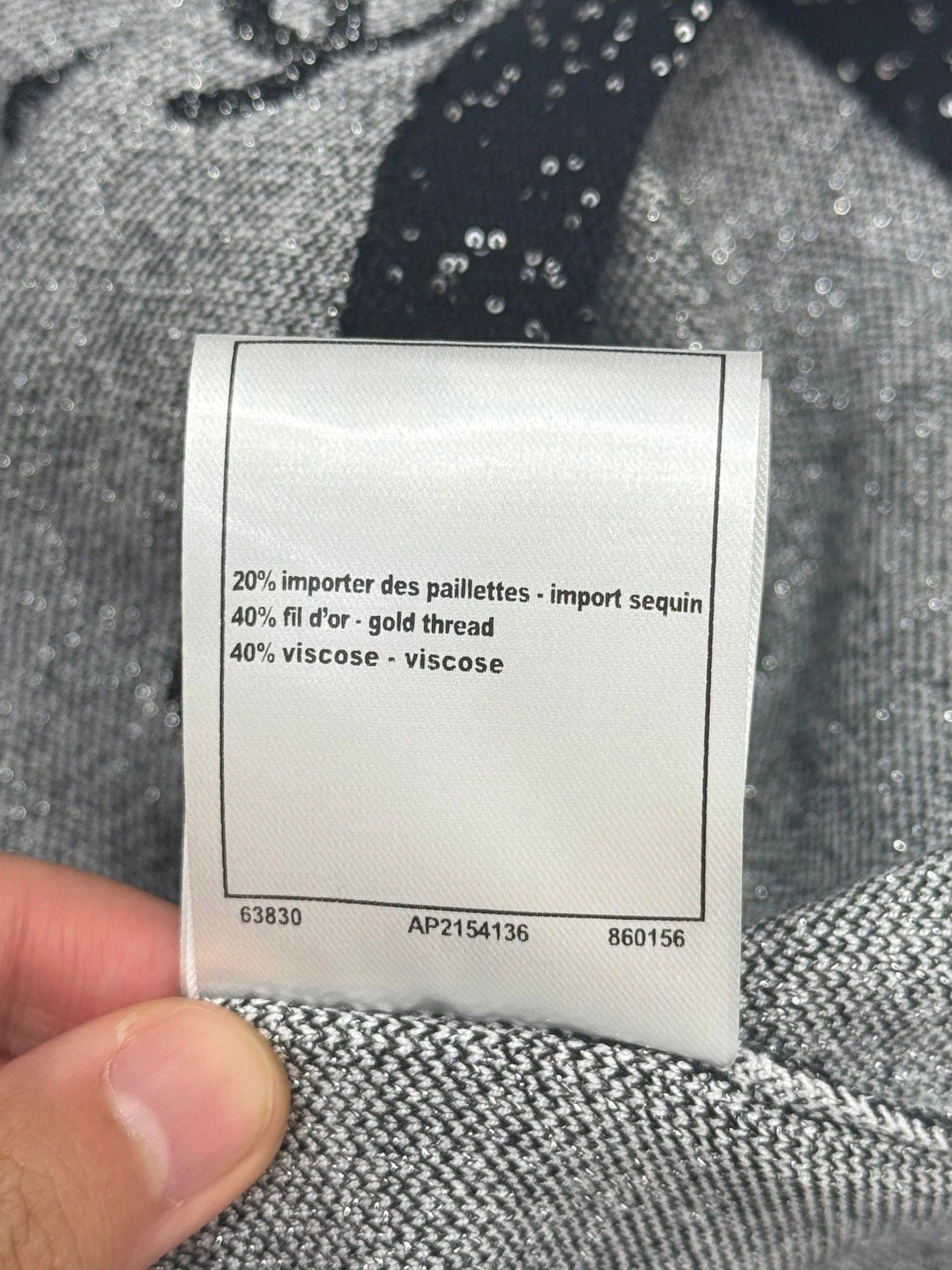 Chanel 26 Grey Knit Top Gray in Viscose 327141