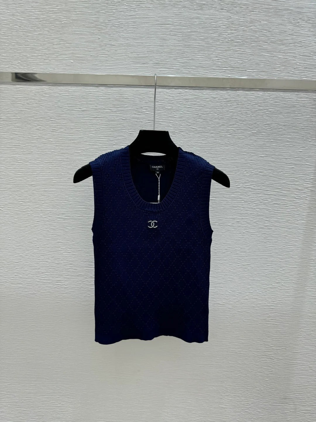 Chanel 2026 Round Neck Knitted Vest Viscose Polyamide 170631