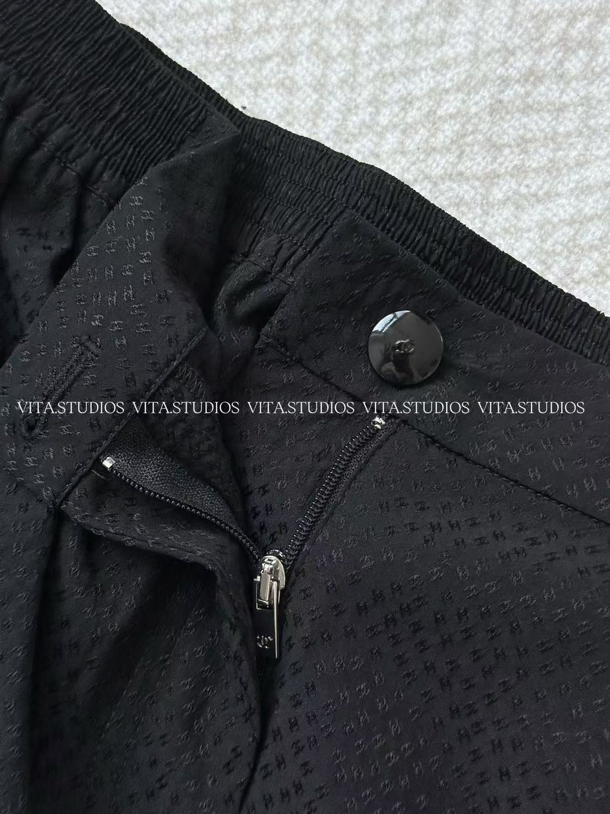 Chanel 26 Fishtail Skirt Black in Silk 298865