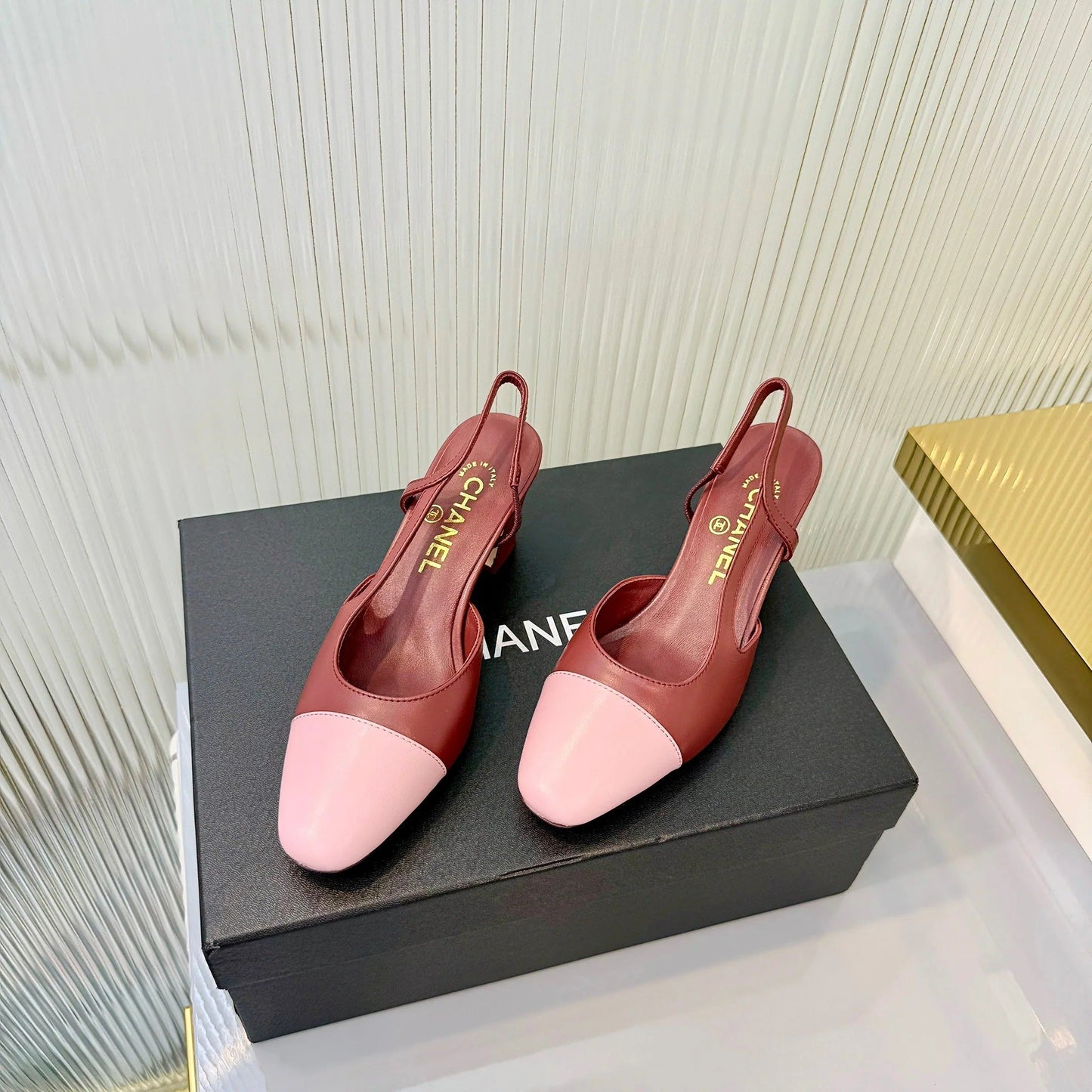CC 26 Slingback High Heel 6.5cm Red Pink Lambskin 714023