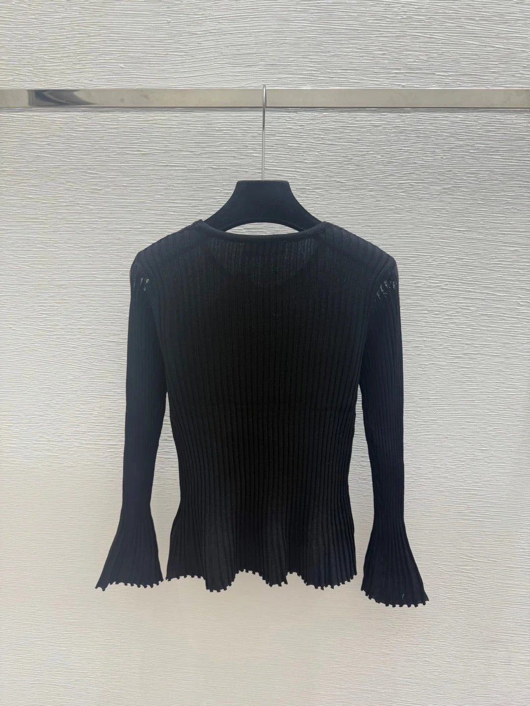 Miumiu 2026 Rhinestone Crew Neck Knitted Long Sleeve Wool 913396