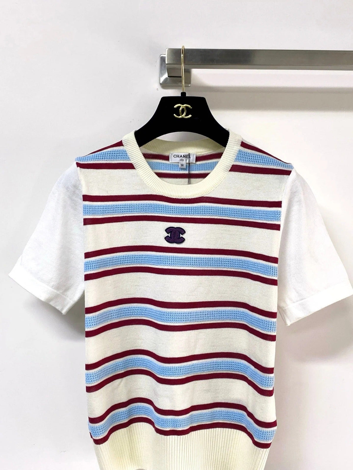 CC Short-Sleeve T-Shirt Beige in Acrylic 287141