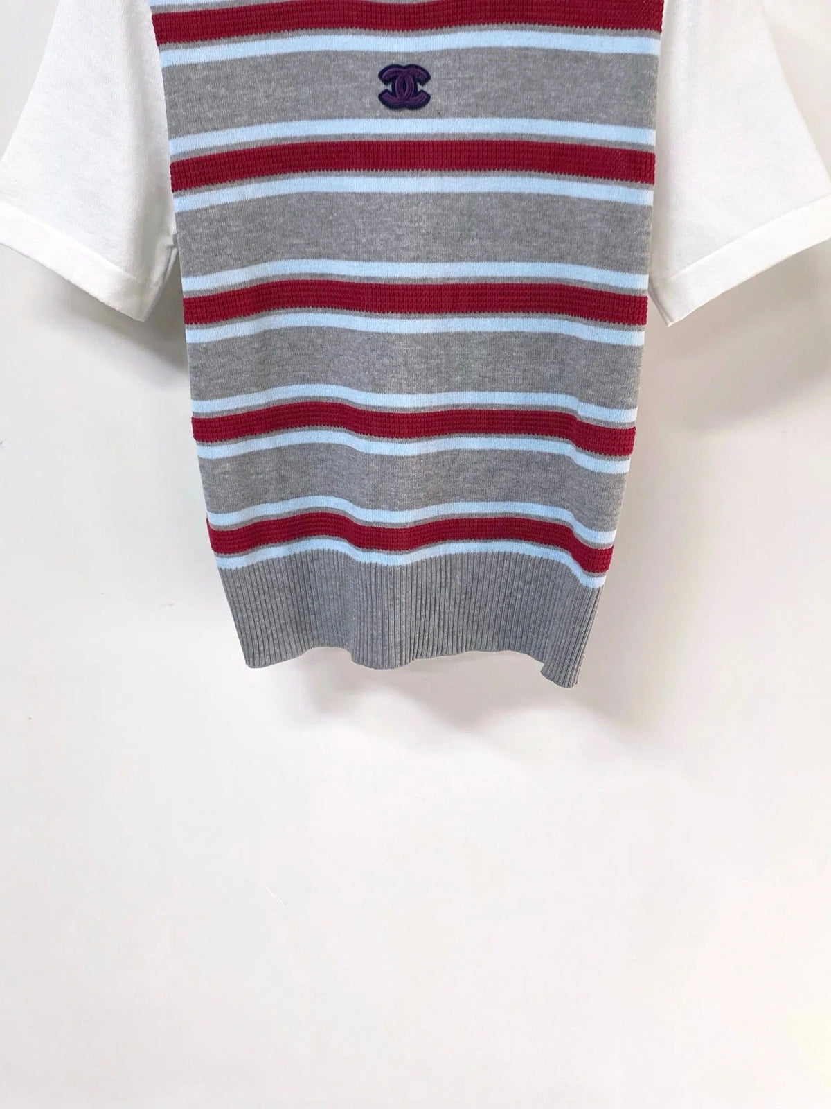 Chanel Short-Sleeve T-Shirt Gray in Acrylic 287140