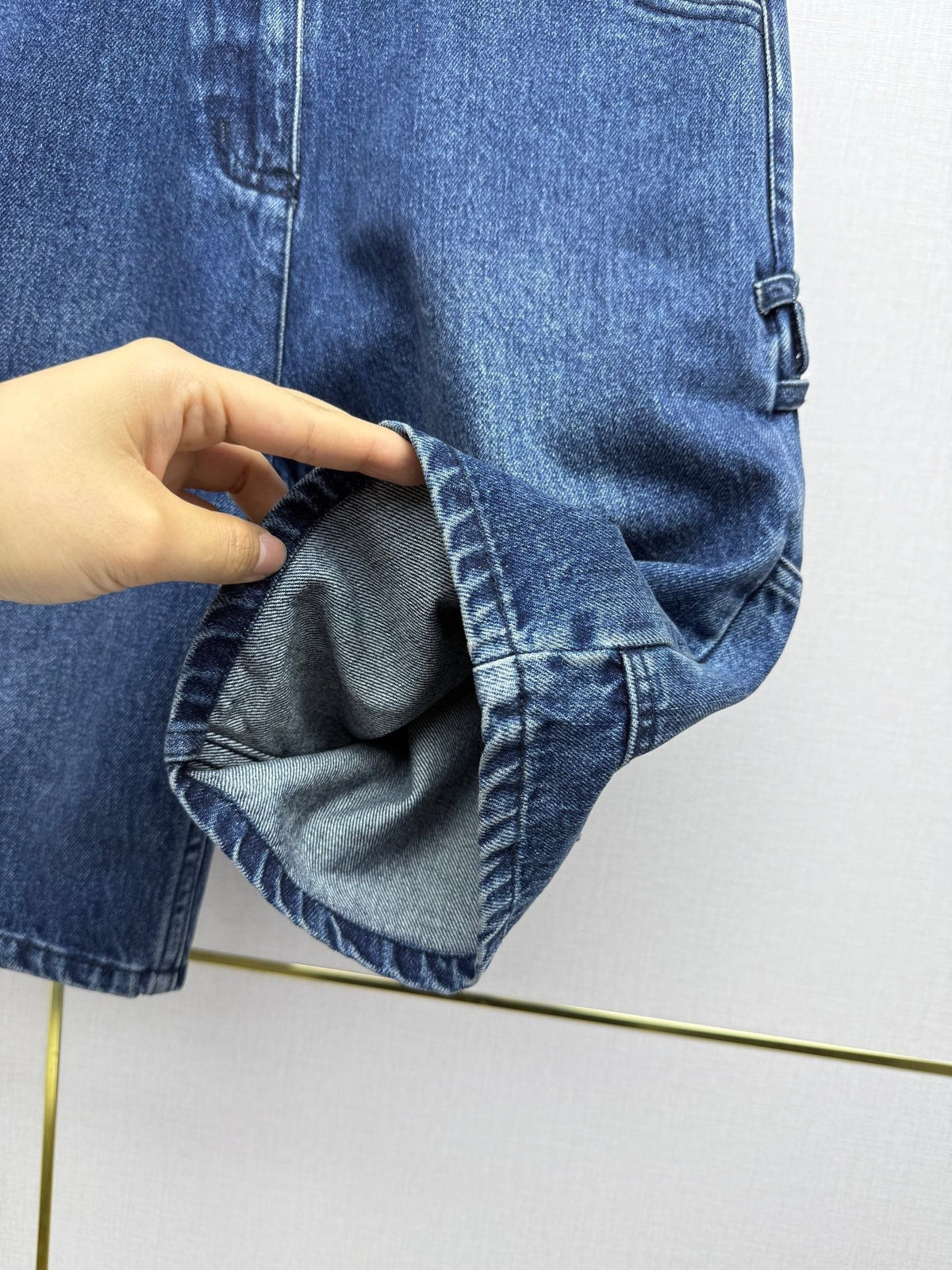 Chanel 26 Short Jeans Blue in Cotton 367720