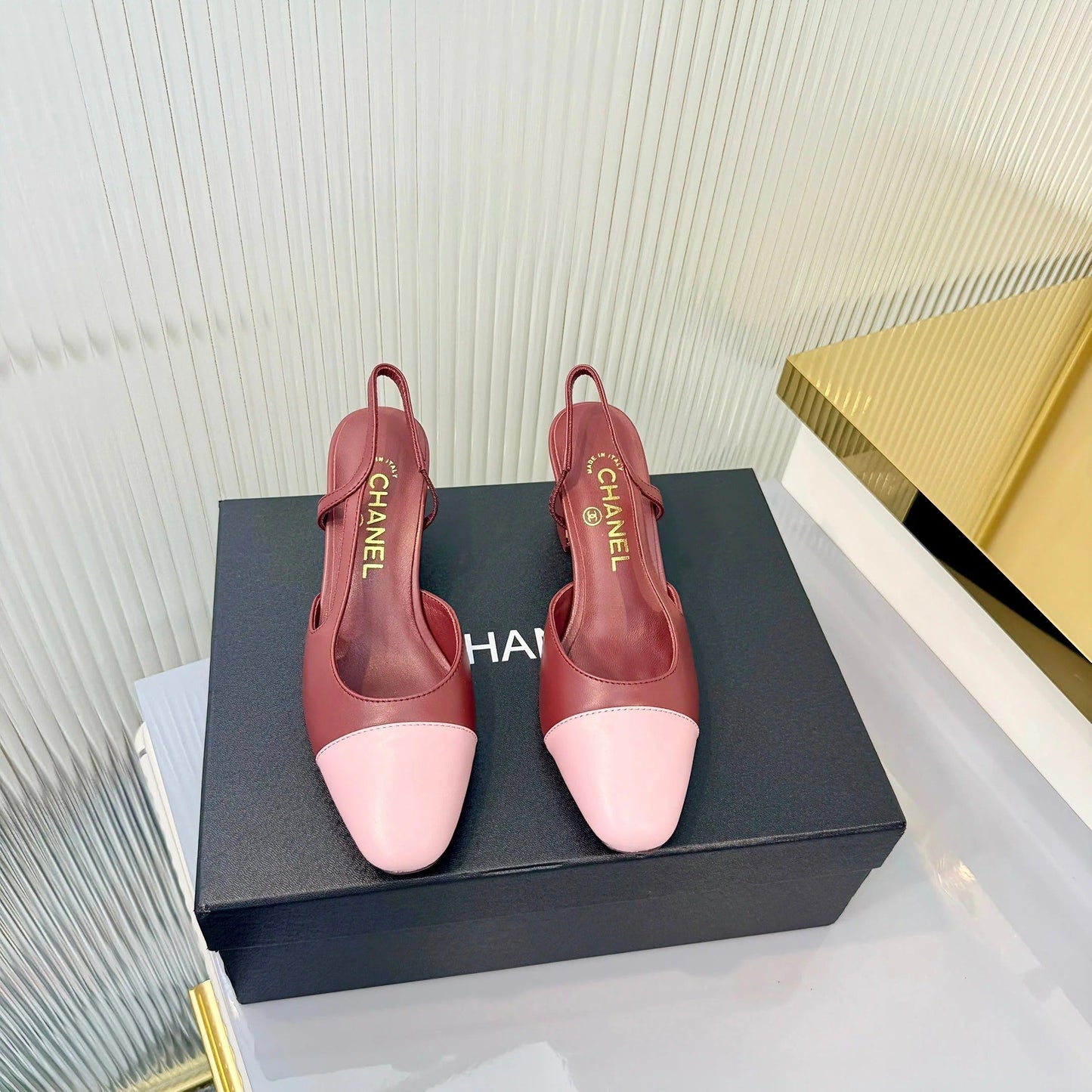 CC 26 Slingback High Heel 6.5cm Red Pink Lambskin 714023