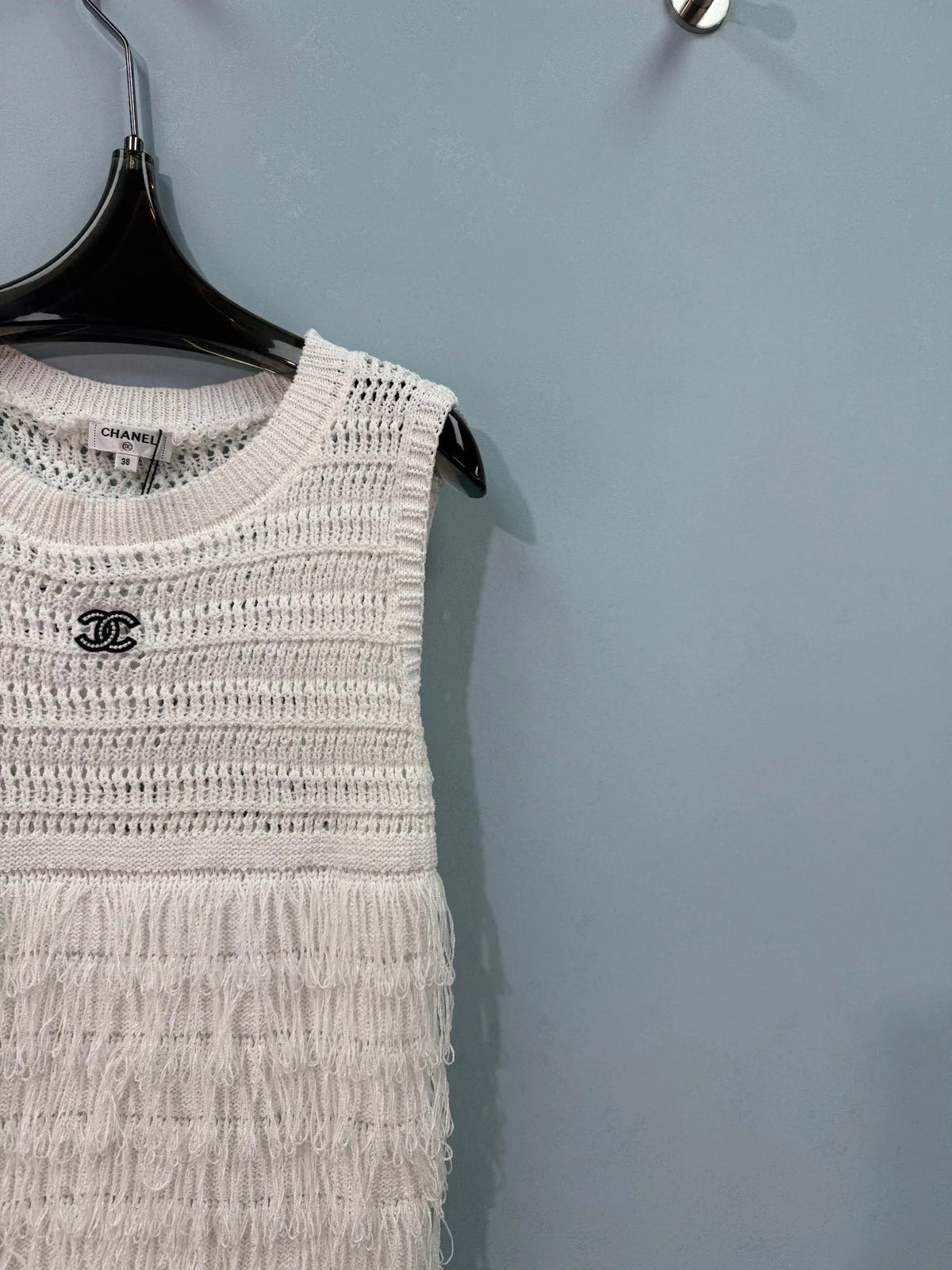 Chanel Vest White in Nitrile Cotton 282527