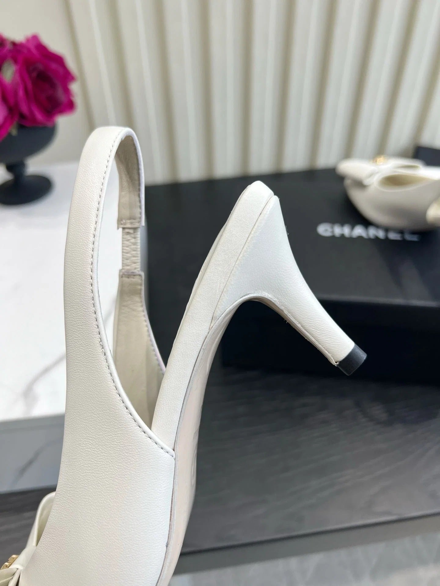 Chanel 2026 Bow-Tie Slingback 60mm Suede Sheepskin 977148