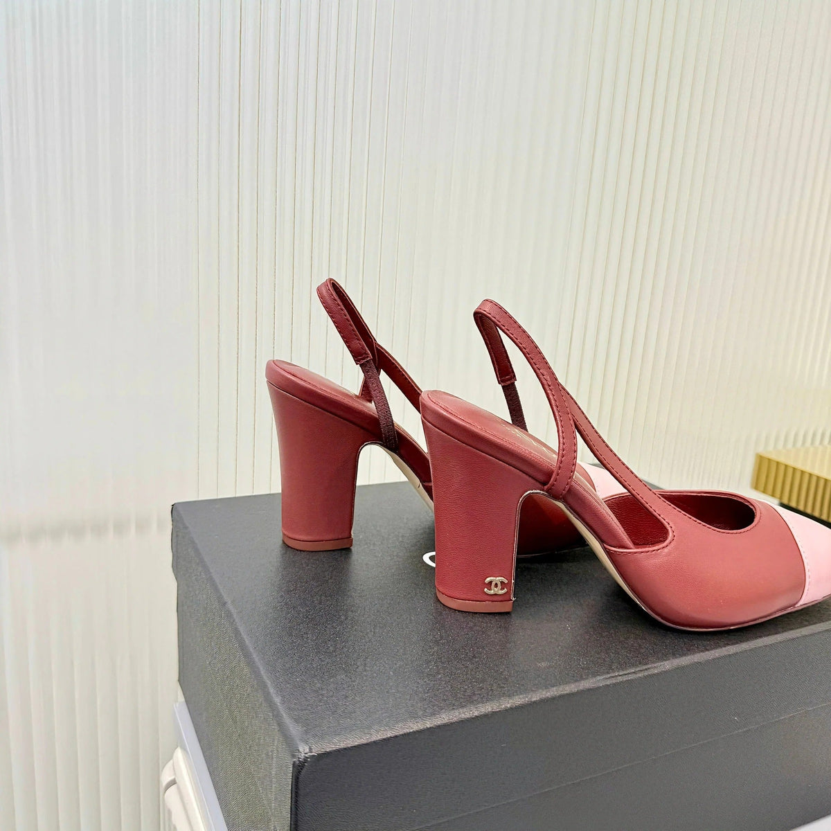 CC 26 Slingback High Heel 9cm Red Pink Lambskin 714017