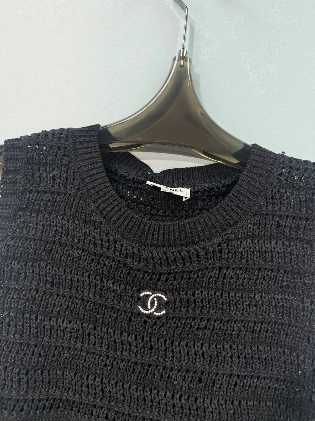 Chanel Vest Black in Nitrile Cotton 282522