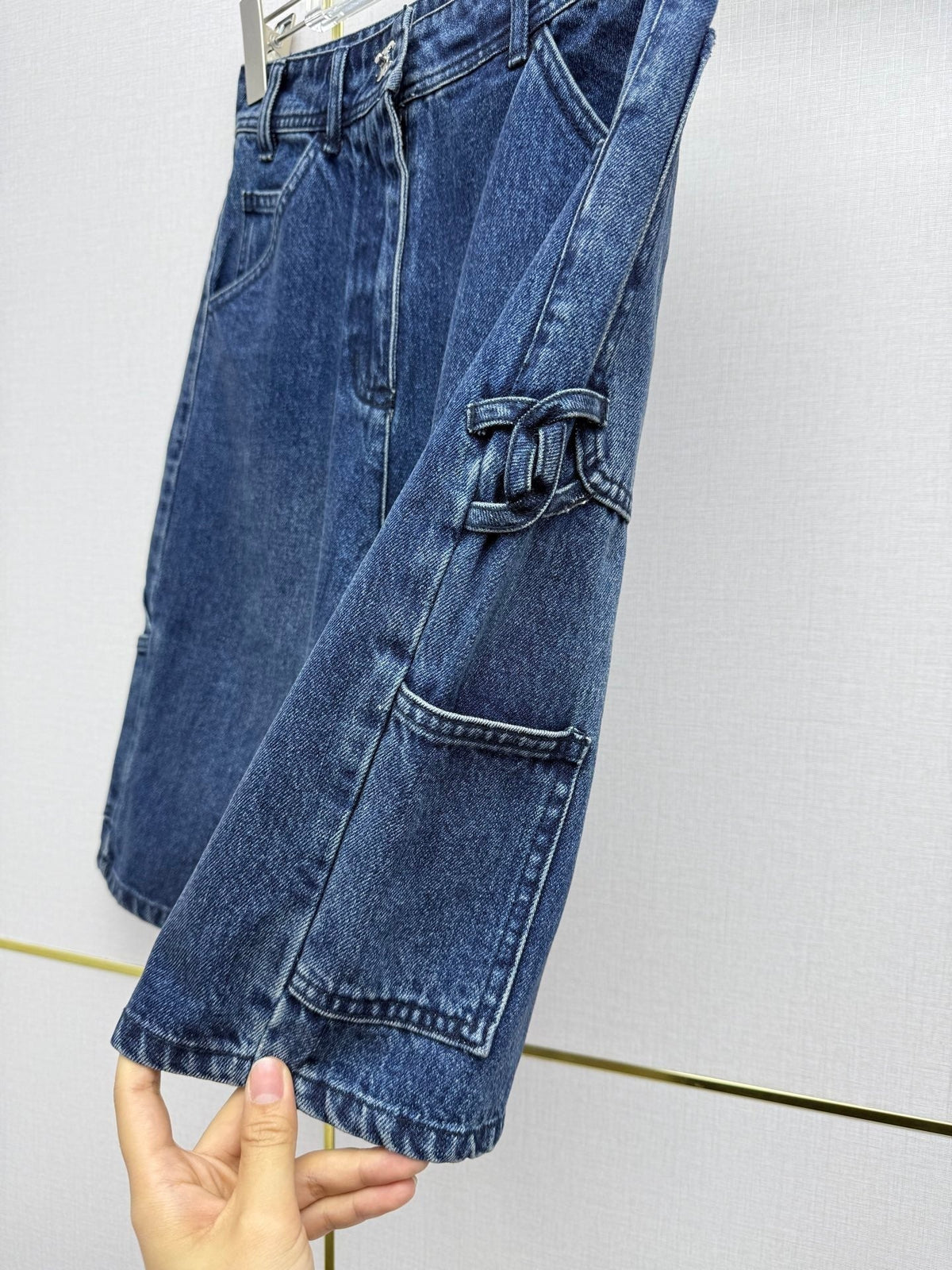 Chanel 26 Short Jeans Blue in Cotton 367720